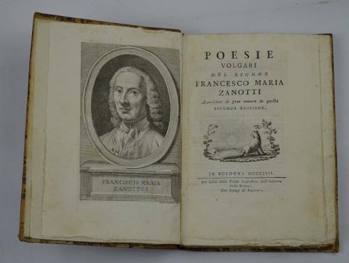 Poesie volgari. accresciute di gran numero in questa seconda edizione - Francesco Zanotti - copertina