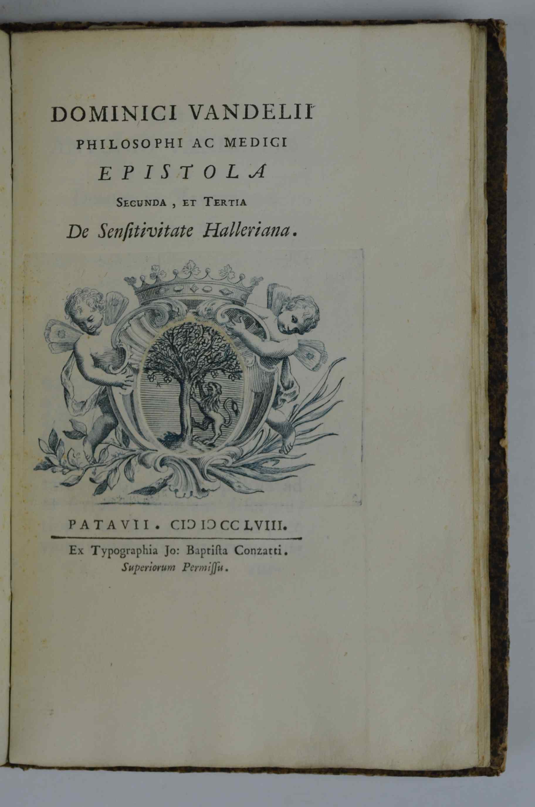 Dissertationes Tres. De Aponi Thermis: de Nonnullis Insectis Terrestribus, & Zoophytis Marinis, & de Vermium terrae reproductione, atque Taenia Canis