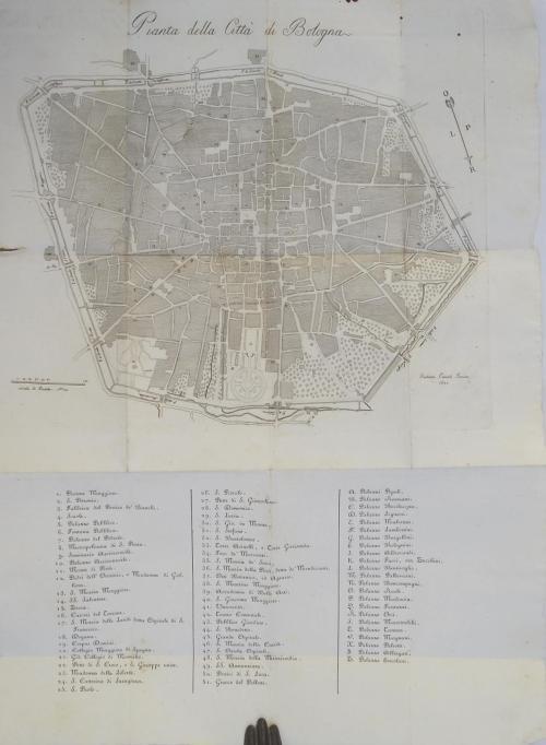 Guida del forestiere per la città di Bologna e suoi sobborghi divisa in due parti - Girolamo Bianconi - copertina