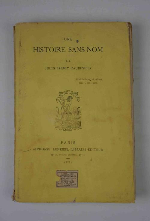 Une histoire sans nom - Jules-Amédée Barbey d'Aurevilly - copertina
