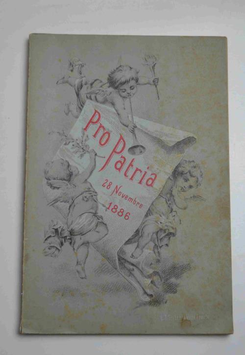 Cenni intorno all'origine e costituzione della Società Pro Patria ed atti della prima adunanza generale tenuta in Rovereto il dì 28 Novembre 1886 - copertina