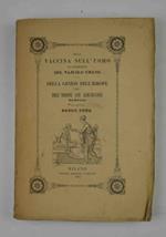 Della vaccina sull'uomo in confronto del vajuolo umano. Della genesi dell'idrope. Dell'idrope con albuminuria. Memorie