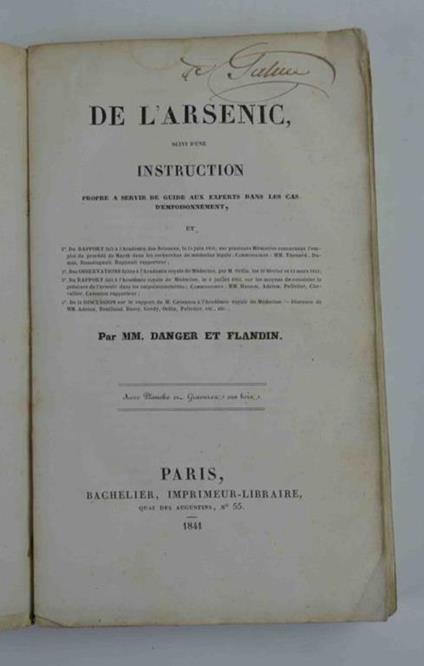 De l'Arsenic suivi d'une instruction propre a servir de guide aux experts dans les cas d'empoisonnement - copertina