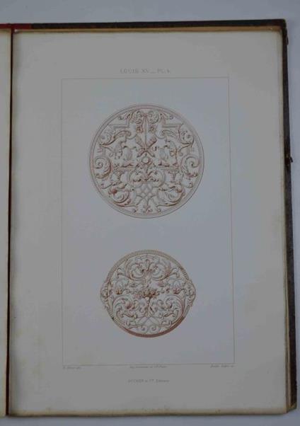 Motifs d'ornements pour Roses. Rosaces. Médaillons. Fonds et Panneaux circulaires des xvi. xvii. et xviii siècles (Henri III a Louis XVI) choisis et dessinés dans la collection de M. Renucci - R. Pfnor - copertina
