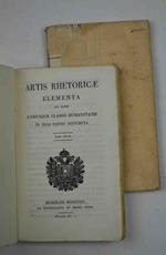 Artis rhetoricae elementa ad usum utriusque classis humanitatis.