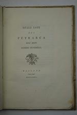 Delle lodi del Petrarca…