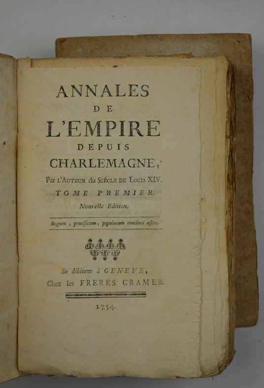 Annales de l'Empire de France depuis Charlemagne… - Voltaire - copertina