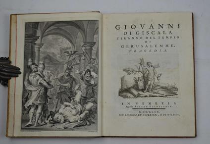 Giovanni di Giscala tiranno del tempio di Gerusalemme. Tragedia - Alfonso Varano - copertina