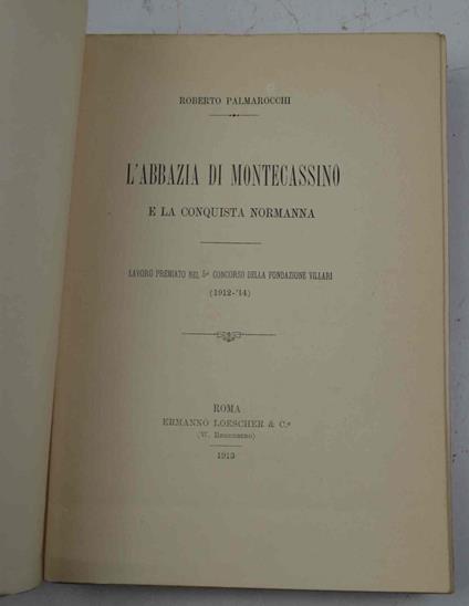 L' Abbazia di Montecassino e la conquista normanna - Roberto Palmarocchi - copertina