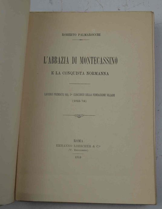 L' Abbazia di Montecassino e la conquista normanna - Roberto Palmarocchi - copertina