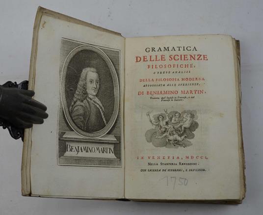 Gramatica delle scienze filosofiche. O breve analisi della filosofia moderna appoggiata alle esperienze - Benjamin Martin - copertina