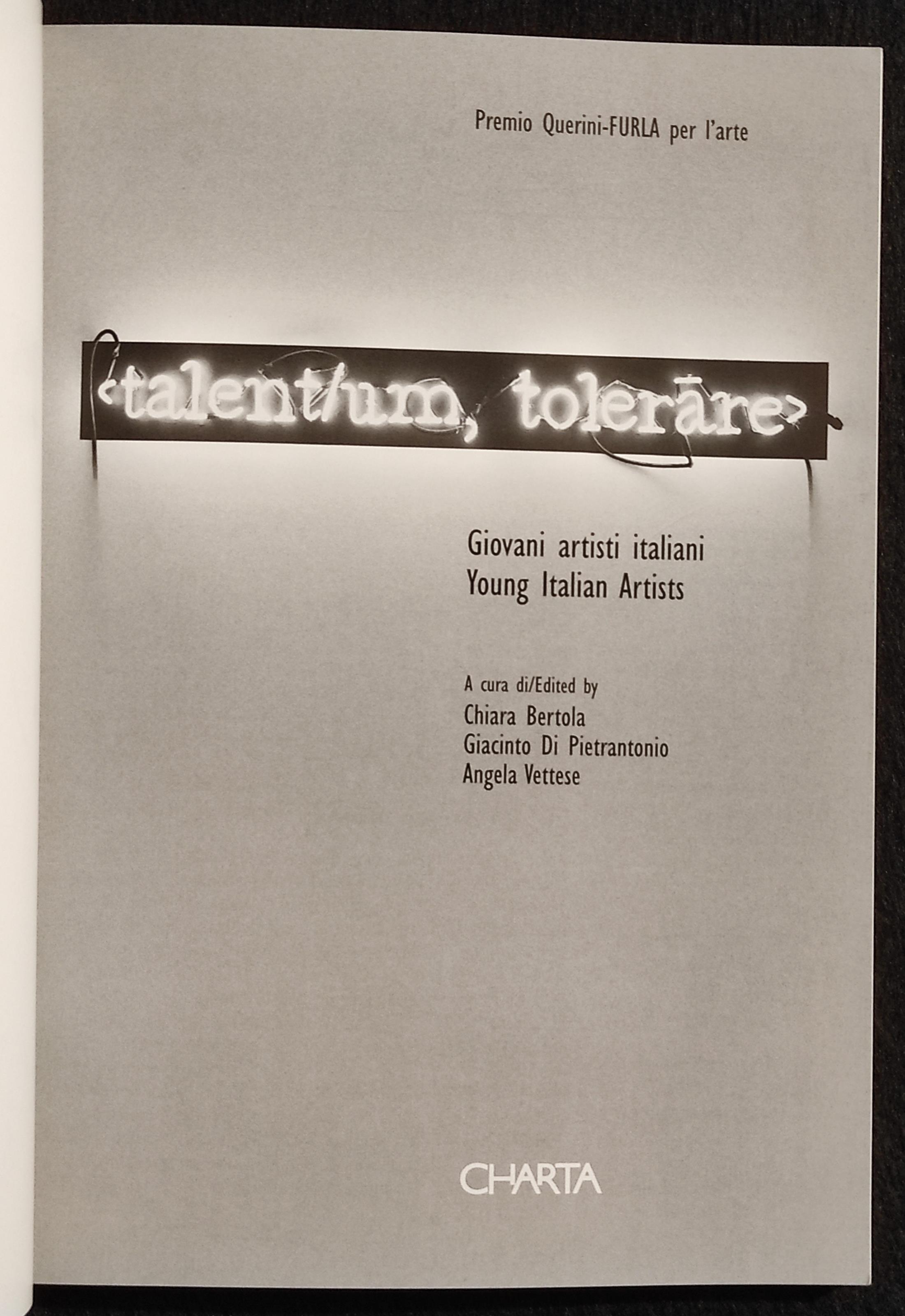 Talent/Um Toleràre - Giovani Artisti Italiani - Charta - 2000