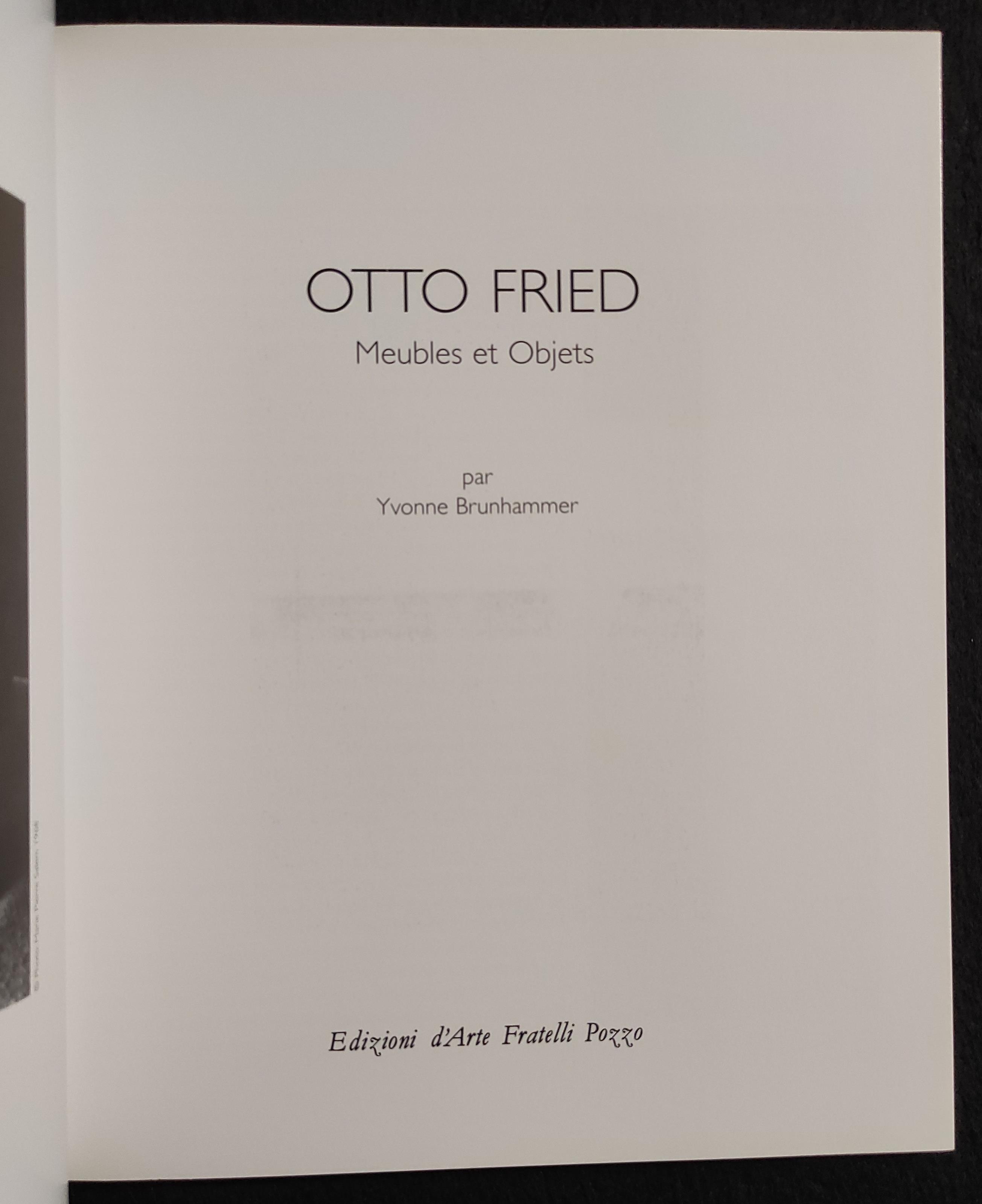 Otto Fried - Meubles et Objet - Y. Brunhammer - Ed. Fratelli Pozzo - 2001