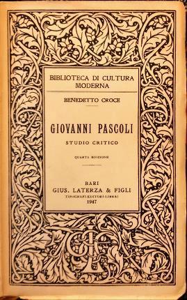 Giovanni Pascoli. Studio critico - Benedetto Croce - copertina