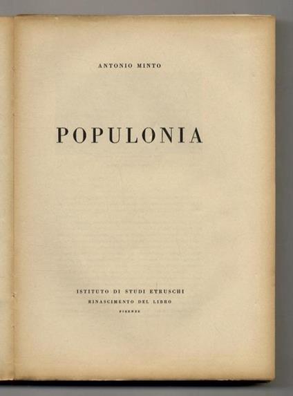 Populonia - Antonio Minto - copertina