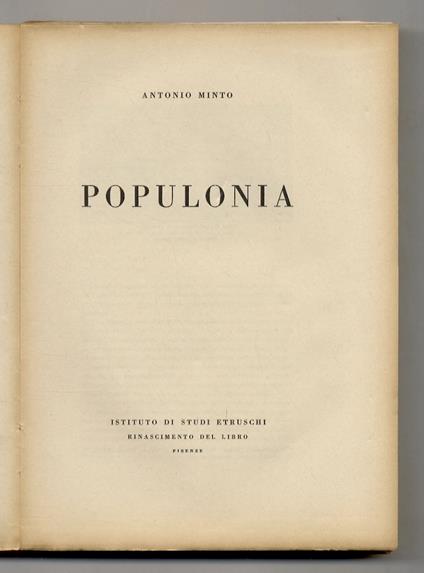 Populonia - Antonio Minto - copertina
