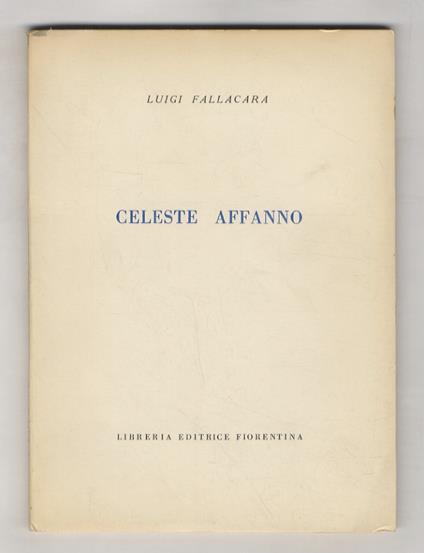 Celeste affanno - Luigi Fallacara - copertina