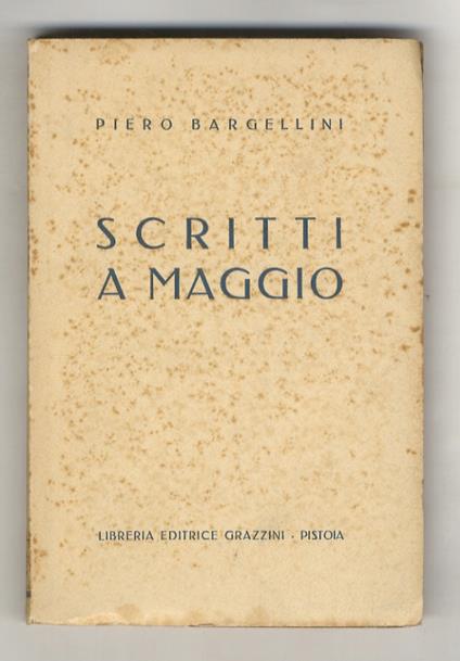 Scritti a maggio - Piero Bargellini - copertina