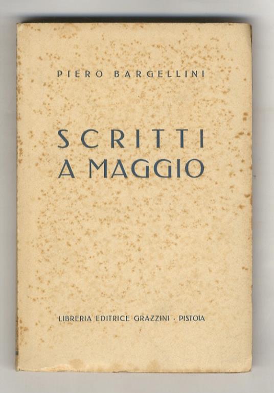Scritti a maggio - Piero Bargellini - copertina