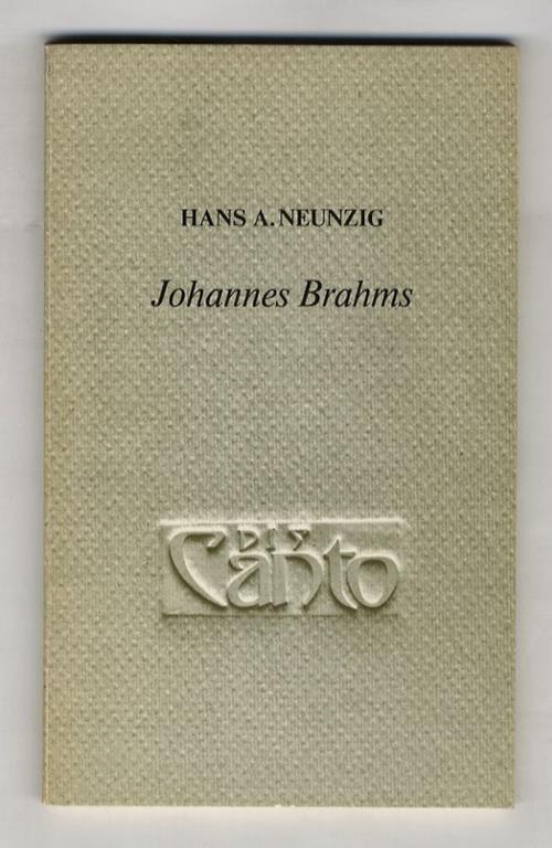 Johannes Brahms - Hans A. Neunzig - copertina