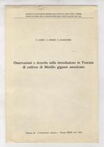 Osservazioni e ricerche sulla introduzione Toscana di cultivar di mirtillo gigane americano