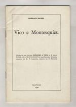 Vico e Montesquieu. (Estratto dal volume omaggio a Vico [...])