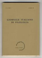 Giornale italiano di Filologia. Rivista semestrale. 15 Maggio 1979. (Segnaliamo