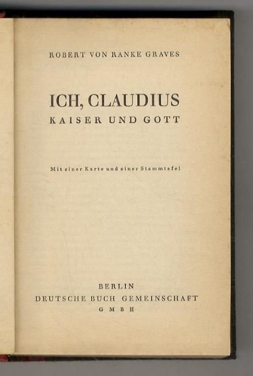 Ich, Claudius Kaiser und Gott - copertina