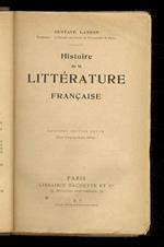 Histoire de la littérature française. 12ème édition revue