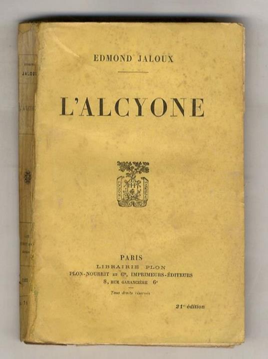 L' Alcyone - Edmond Jaloux - copertina
