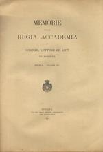 MEMORIE della Regia Accademia di Scienze, lettere ed arti in Modena. Serie II - Volume XII