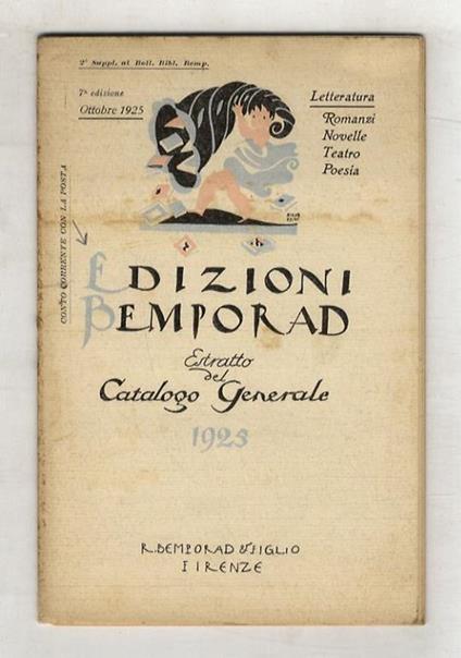 Estratto del catalogo generale 1925 - copertina