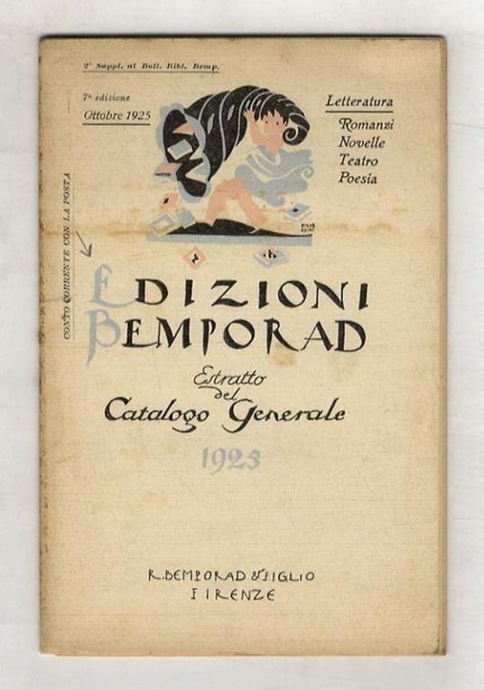 Estratto del catalogo generale 1925 - copertina