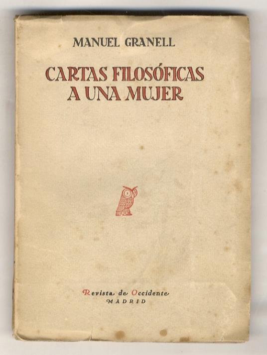 Cartas filosóficas a una mujer - copertina