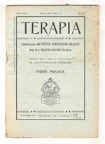 TERAPIA. Pubblicazione dell'Istituto Sieroterapico Milanese. Dott. Prof. Serafino Belfanti, direttore. Bollettino delle attualità di immuno-chemo ed opoterapia. Parte pratica. Anno XXIII, n. 158. Agosto 1932