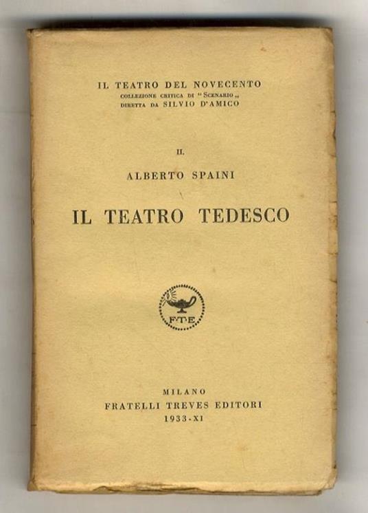 Il teatro inglese - Alberto Spaini - copertina