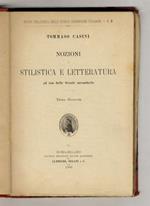 Nozioni di stilistica e letteratura ad uso delle Scuole secondarie. Terza Edizione