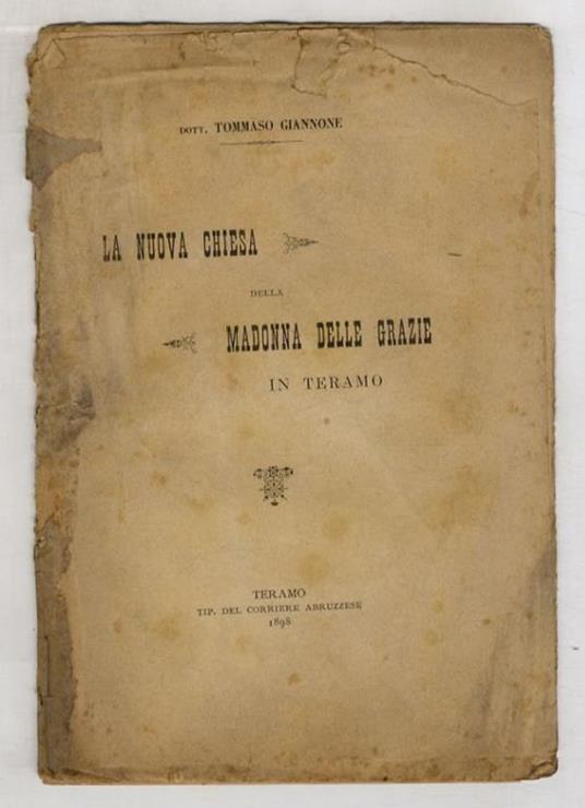 La nuova chiesa della Madonna delle Grazie in Teramo - copertina