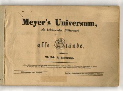 MEYER'S UNIVERSUM, ein belehrendes Bilderwerk (Sechster Band) - copertina