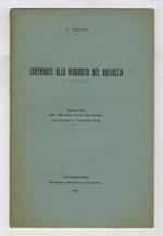 Contributi alla biografia del Boccaccio