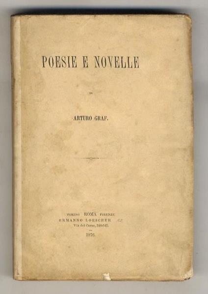Poesie e novelle - copertina