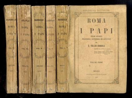 Roma ed i Papi. Studi filosofici letterari ed artistici - copertina