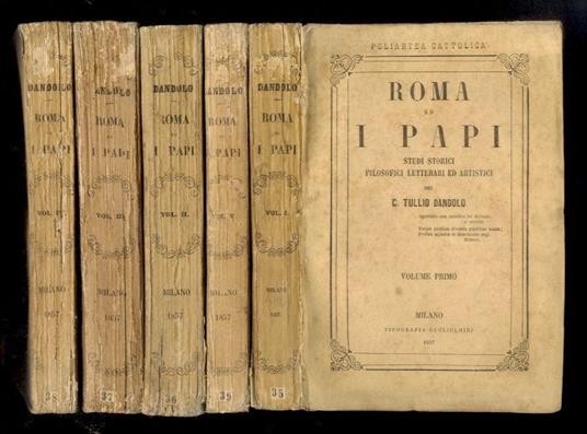 Roma ed i Papi. Studi filosofici letterari ed artistici - copertina