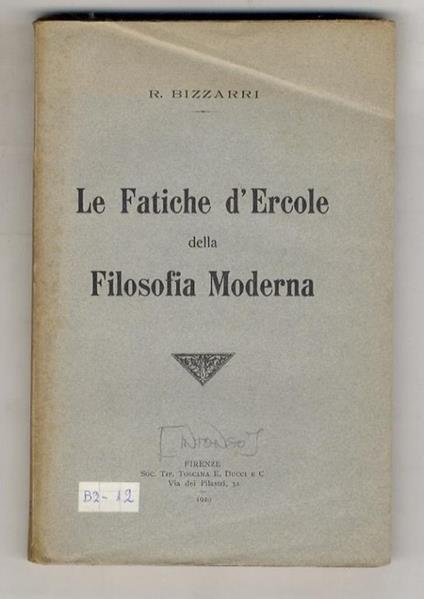 Le Fatiche d'Ercole della Filosofia Moderna - copertina