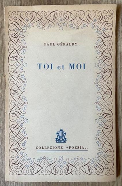 Toi et moi - Paul Géraldy - copertina