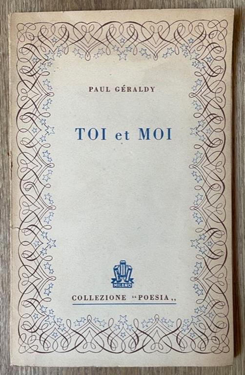 Toi et moi - Paul Géraldy - copertina