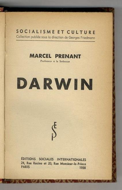 Darwin - copertina