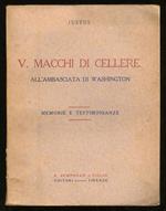 Vincenzo Macchi di Cellere all'ambasciata di Washington. Memorie e testimonianze
