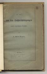 Zur Lehre von den Sachbeschädigungen nach römischem Rechte