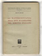 La rappresentanza degli enti ecclesiastici nel diritto italiano